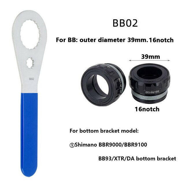 MTB/Road Bike Bottom Bracket Wrench Aluminum 39/40.5/44/46/50mm BB Installation Removal Tool DUB MT800 BB91 BB71 GXP BSA30 BB386-WAYBIKER