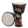 8 Inch Portable African Drum Djembe Hand Drum with Colorful Art Patterns Percussion Musical Instrument-WAYBIKER