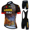2023 Team JUMBO VISMA Cycling Jersey Set 19D Bike Shorts Set MTB Ropa Ciclismo Mens Short Sleeve Bicycle Shirts Maillot Clothing