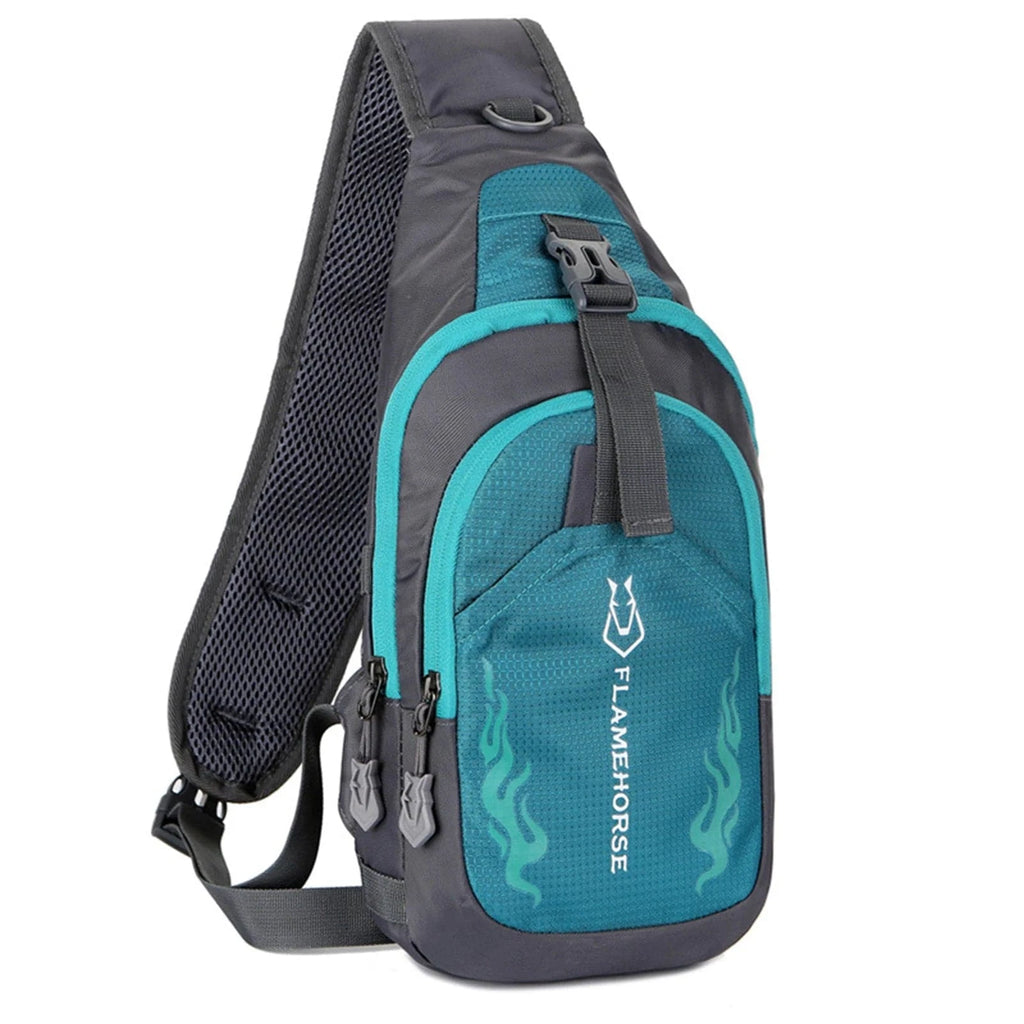 Men Sling Backpack Chest Crossbody Bag Waterproof Lightweight Chest Bag Shoulder Bag Travel Sports Running Cycling Gym Daypack-WAYBIKER