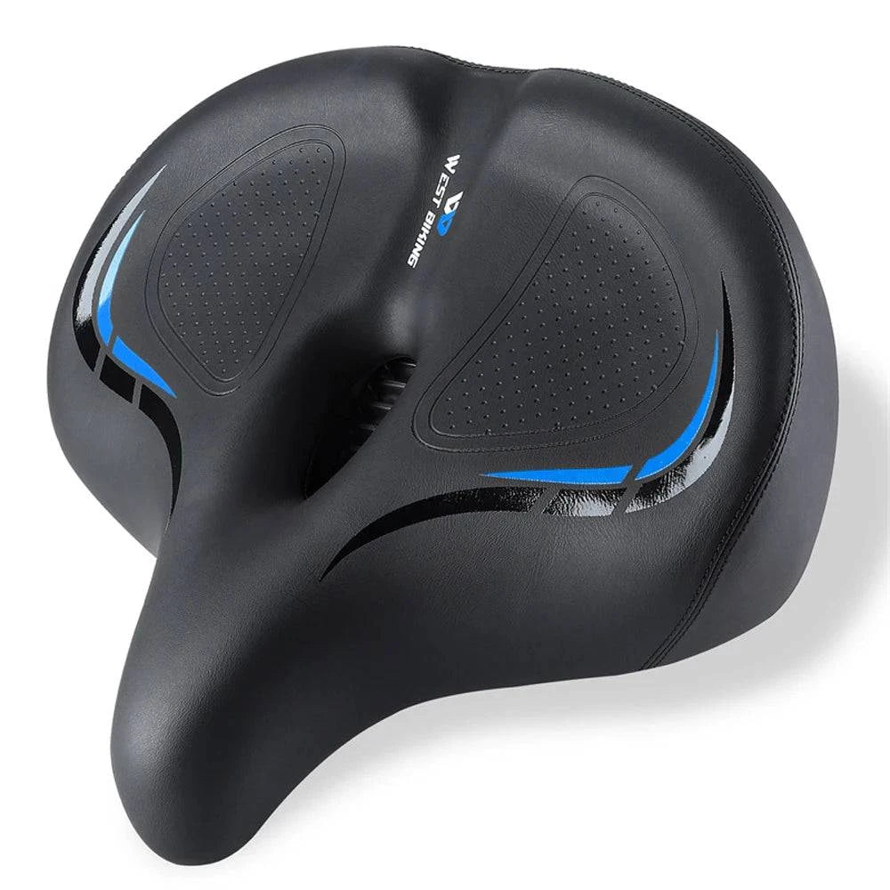 Thickened High Elasticity Bike Saddle Soft Waterproof PU Pad Road Bicycle Seats Comfort Breathable AntiSlip Cycling Cushion-WAYBIKER