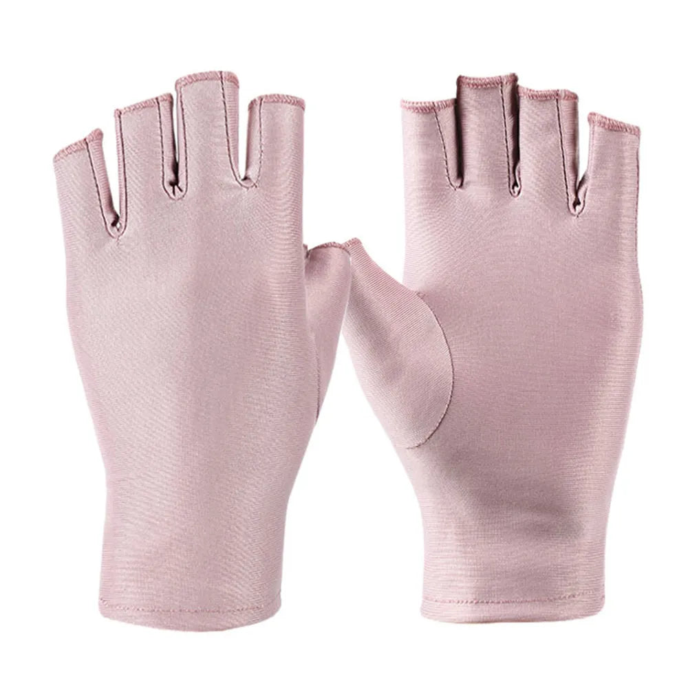 Outdoor Cycling Gloves Summer Breathable Sunscreen Gloves UV Protection Driving Gloves Non-slip Unisex Half Fingers Gloves