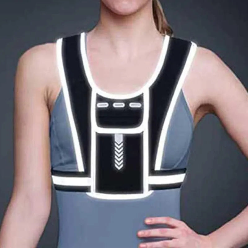Running Backpack Reflective Vest Package Multifunctional Sports Phone Chest Pack Lightweight for Outdoor Sports Cycling Climbing-WAYBIKER