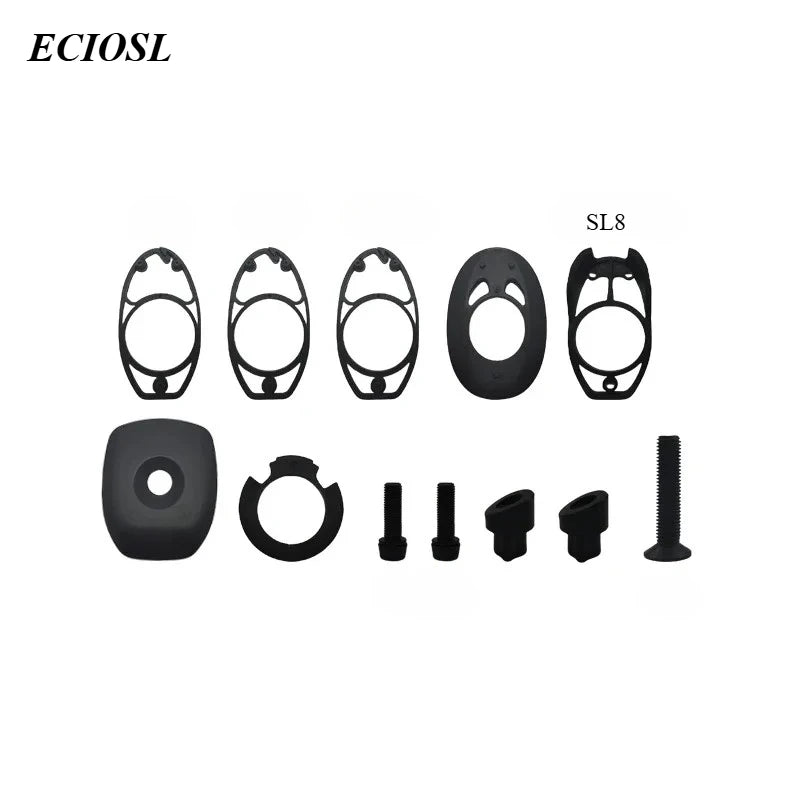 ECIOSL Carbo handlebar carbon stem roval Internal Cable Routing Road Bicycle Handlebar Cockpit Di2 color changing laser