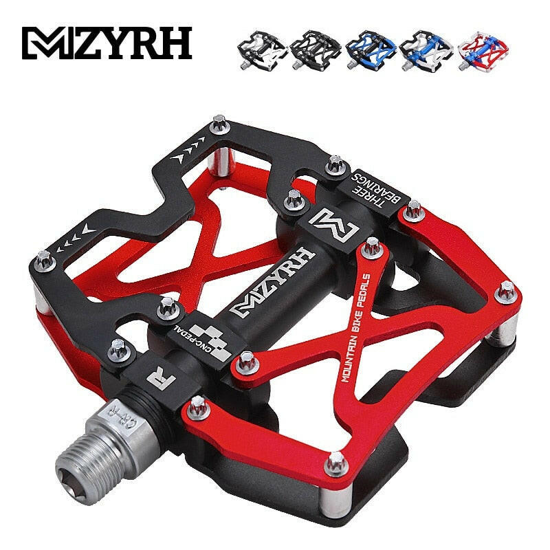 MZYRH 3 Bearings Bicycle Pedals Ultralight Aluminum Road Bmx Mtb Pedals Non-Slip Waterproof Bicycle Accessories