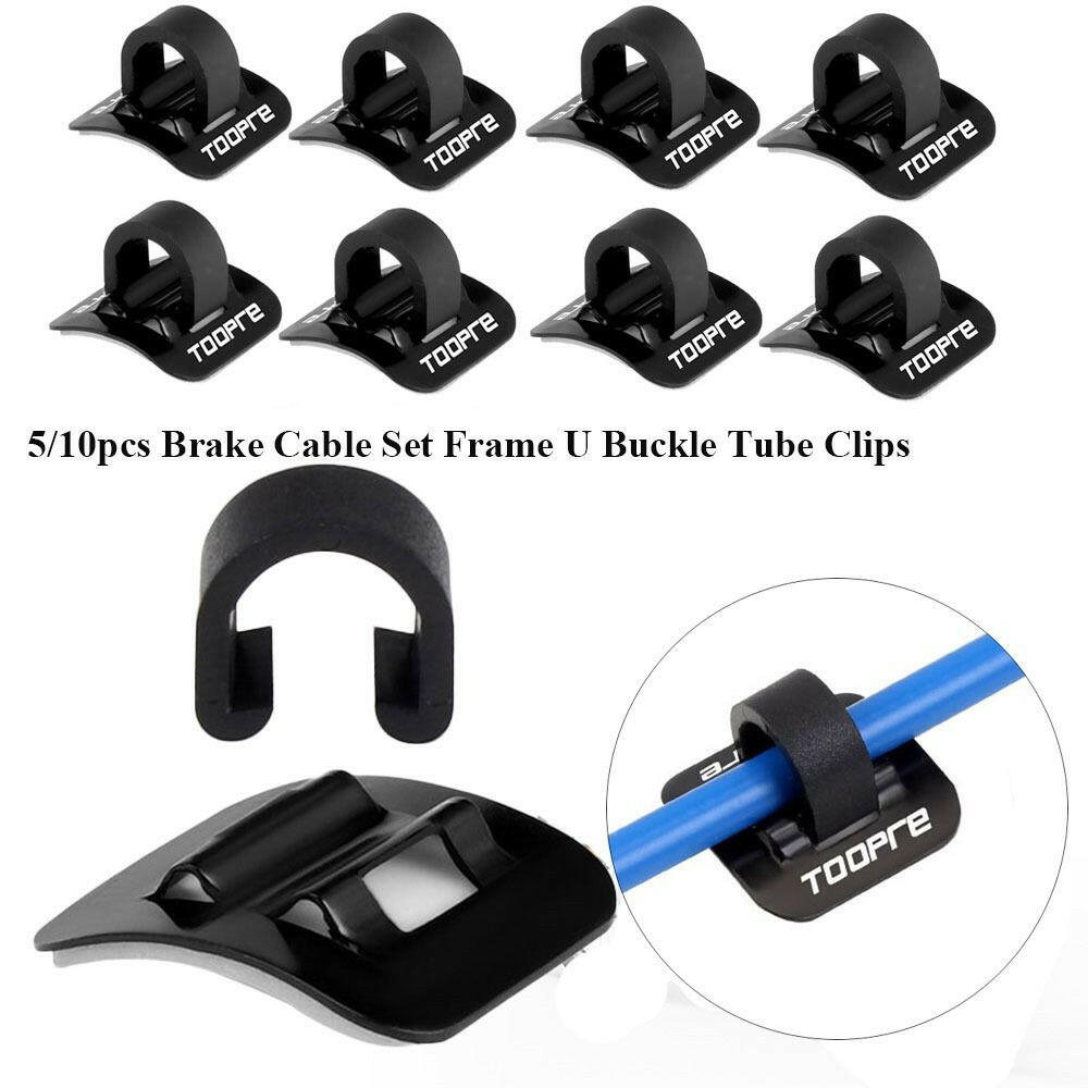 5/10pcs Bicycle Shifter Line Accessories Bike Oil Tubes Tube Clip Guide Fixed Clamp Frame U Buckle Conversion Trap Adapter-WAYBIKER