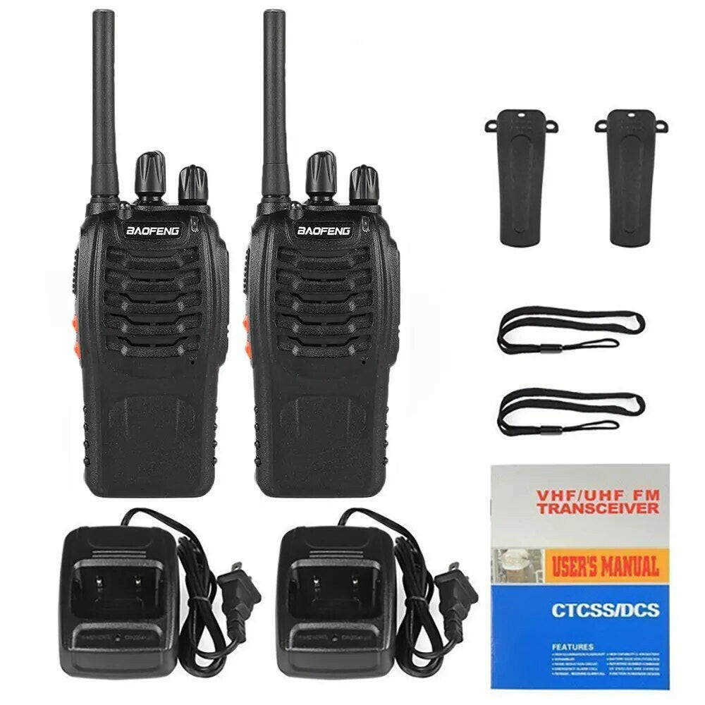 Baofeng BF-888S Handheld Intercom Communicator 2PCS Bidirectional 5W UHF Professional Radio 16 Channel Communication Channel-WAYBIKER
