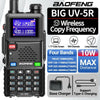 Baofeng UV 5RH 10W Wirless Copy Frequency Walkie Talkie 999CH USB Type-C Charger Upgraded UV 5R Transceiver Ham Two Way Radio