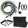11pcs Fitness Resistance Bands Set Workout Exercise Tube Bands with Door Anchor Ankle Straps Cushioned for Home Gym Travel-WAYBIKER
