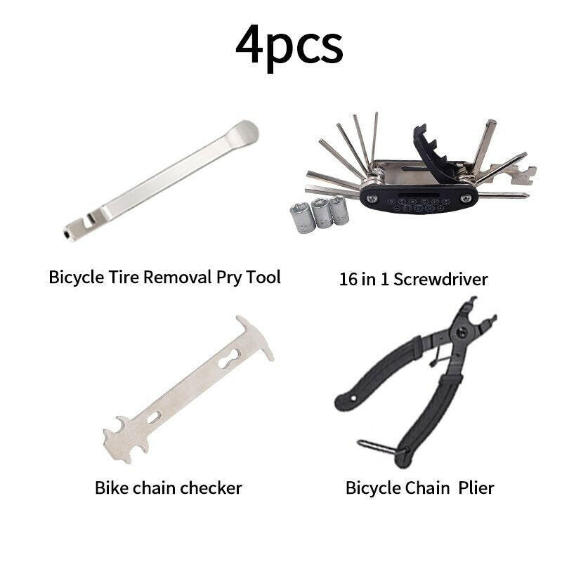 Bicycle Multitool Repair Tool Set Kit Remover Freewheel Crank Puller Spoke Nipple Wrench Spanner Chain Breaker Bicycle Tools MTB-WAYBIKER