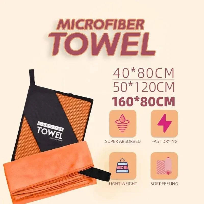 Quick Dry Towel 152x76CM Microfiber Towel Travel & Sports &Beach Towel for Running Swimming Backpacking Gym Beach Yoga Golf-WAYBIKER