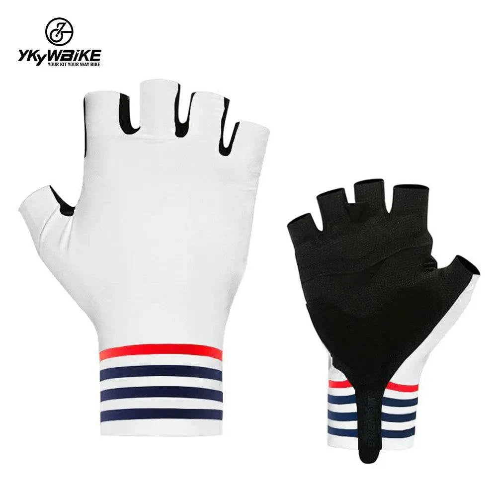 Ykywbike Cycling Men's Half Gloves Breathable Shockproof Cycling Gloves Fingerless Gloves Mtb Mountain Bicycle Gloves Sports-WAYBIKER