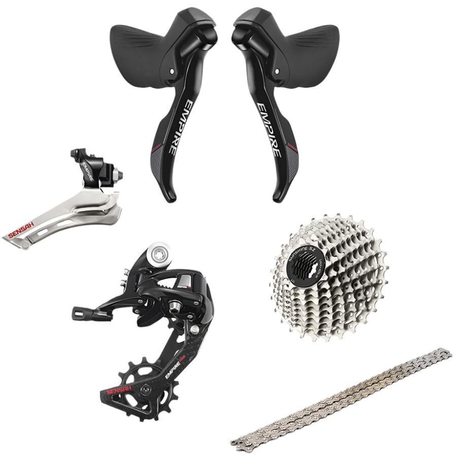 SENSAH EMPIRE 6 Kits 2x11 Speed 22s Road Groupset R/L Shifter+FD+RD Derailleurs + Cassette/Chains Aluminium-WAYBIKER