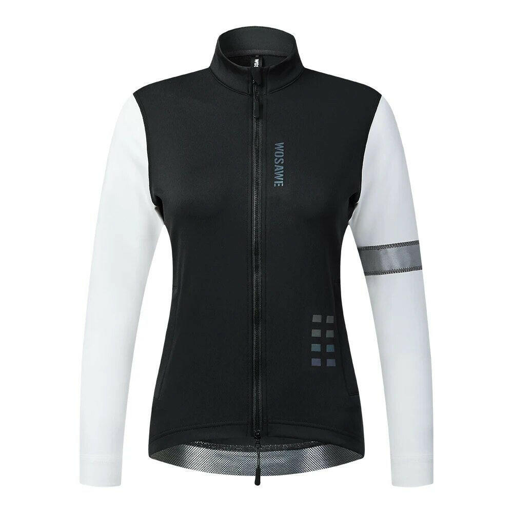 WOSAWE Women Cycling Jerseys Winter Thermal Fleece Long Sleeve Coat Riding Bike Jacket Ropa Ciclismo Cycling Gym Clothes-WAYBIKER