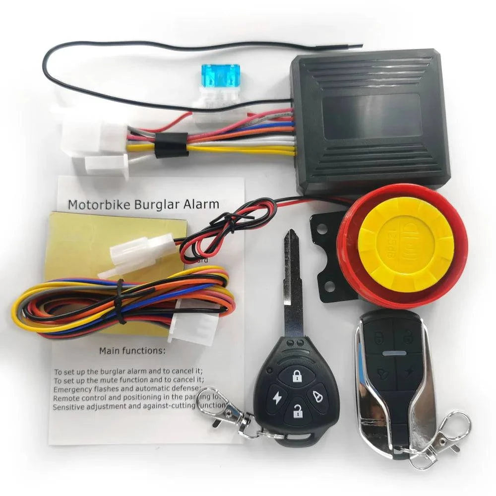 Motorcycle Anti-Theft Alarm System Wireless Remote Engine Starter Stop with Remote Controller Key Module Horn for 12V Motorcycle-WAYBIKER