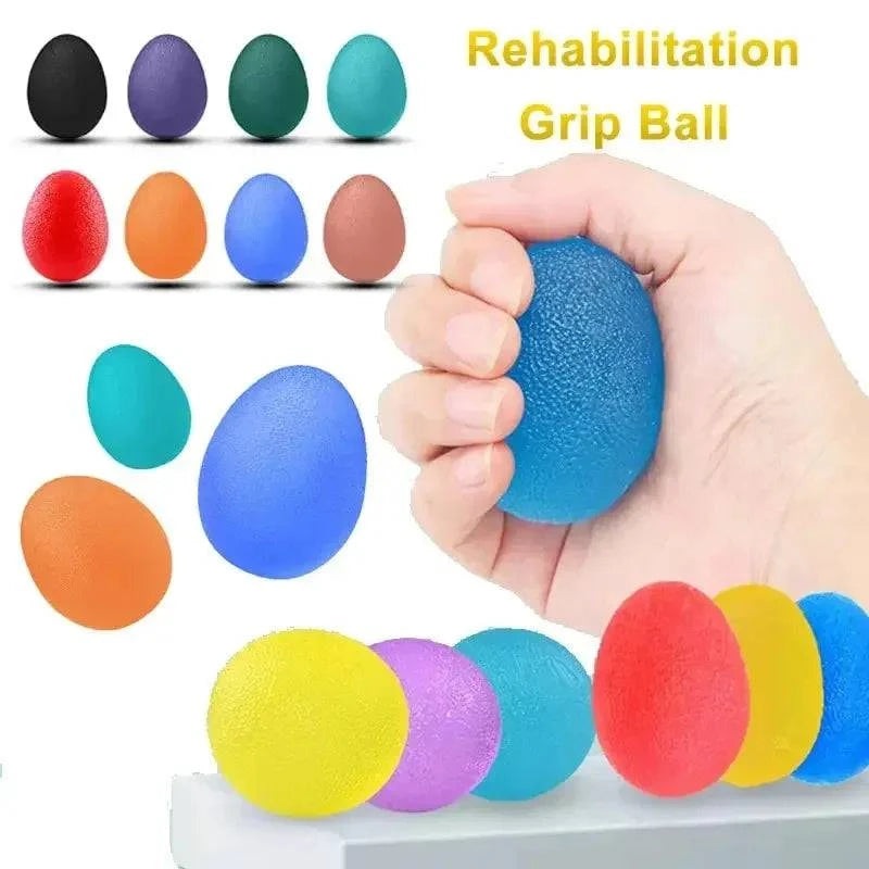 Silicone Hand Grip Ball Egg Men Women Gym Fitness Finger Heavy Exerciser Strength Muscle Recovery Gripper Trainer-WAYBIKER