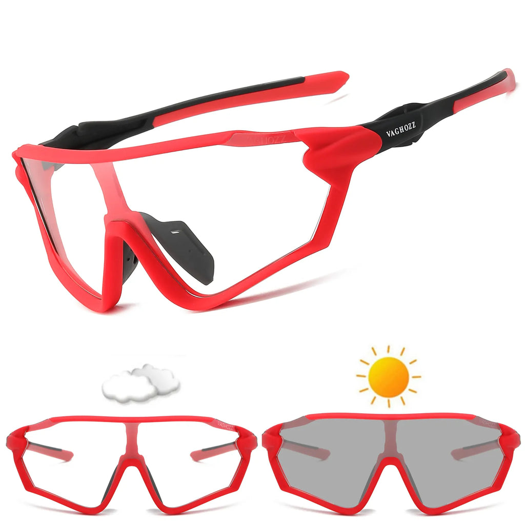 VAGHOZZ Brand New UV400 And Photochromic Cycling Glasses Outdoor Sunglasses Men Women Sport Eyewear MTB Bike Bicycle Goggles-WAYBIKER