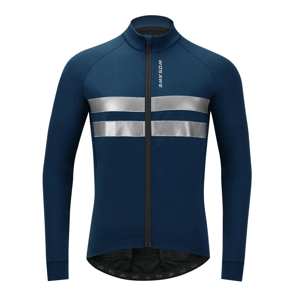 WOSAWE Winter Cycling Jackets Outdoor Sport Warm Coat Long Sleeve MTB Road Bike Jersey Windproof Windbreaker Cycling Clothing-WAYBIKER