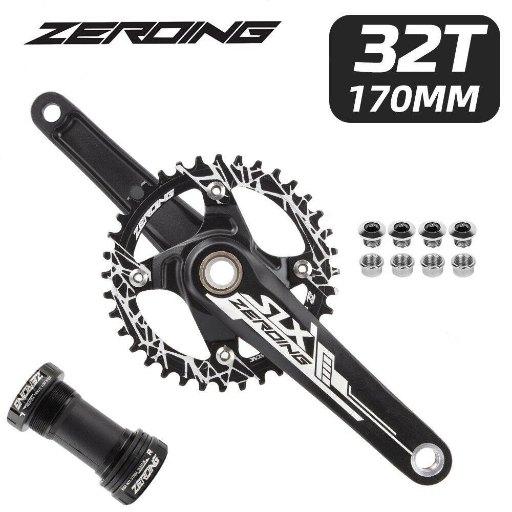 SLX Bicycle Crankset 104BCD MTB Bike Crank Chainring 170mm Aluminum Alloy with Bottom Bracket 32T 34T 36T 38T Plate for SHIMANO-WAYBIKER