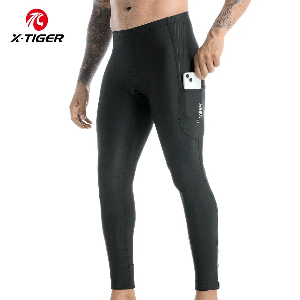 X-TIGER Bike Pants 5D Gel Padded Cycling Tights Leggings Men's Outdoor TMB Mountain Road Cycling Long Trousers