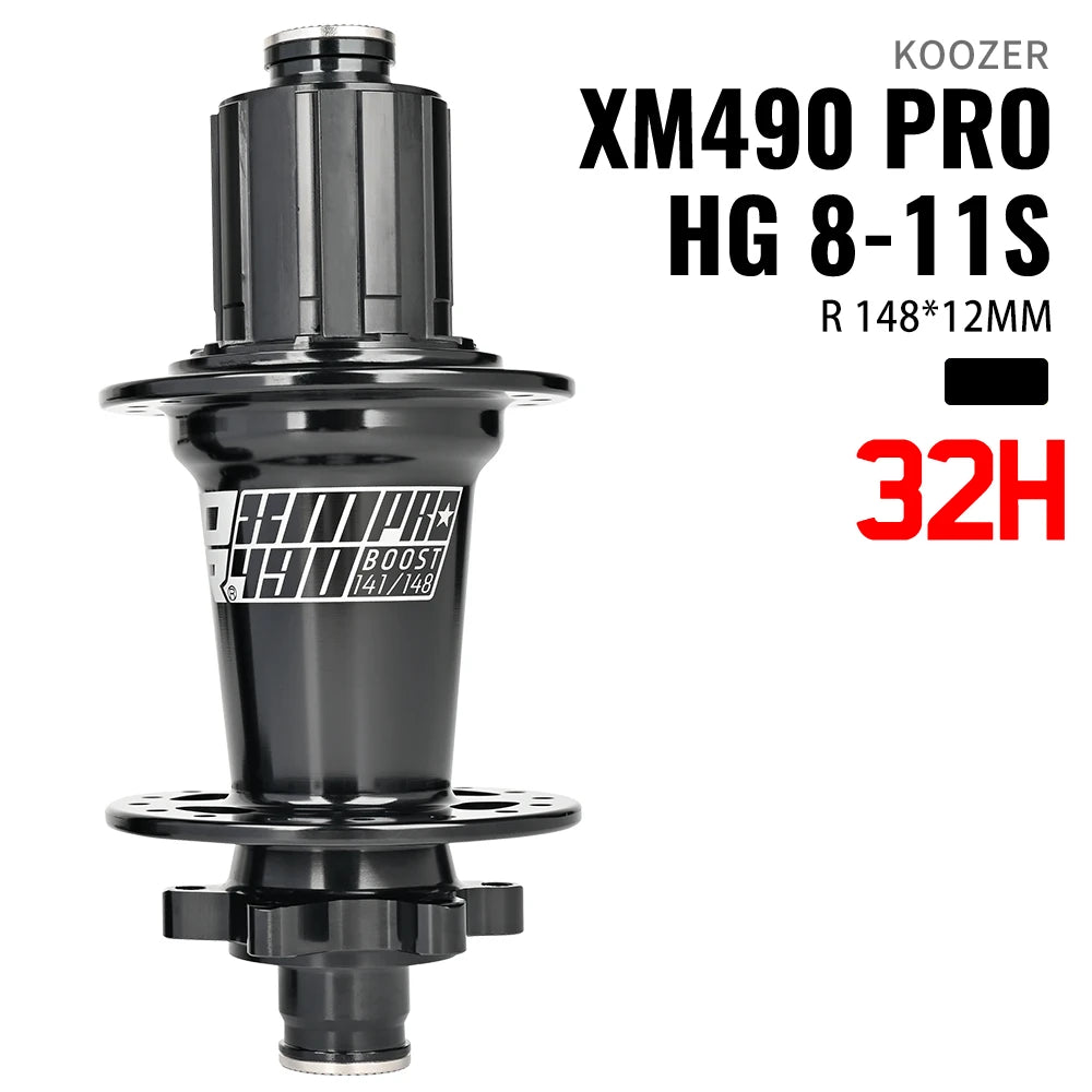 2024 KOOZER XM490 PRO BOOST Mountain Bike Hubs Steel shaft Sealed Bearing 148x12MM 110x15MM 141x5MM 28H 32 Holes Noise hub