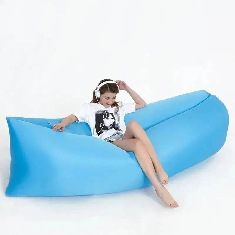 Outdoors Lazy Sofa Inflatable Sofa Ultralight Portable Beach Camping Mat Sleeping Bag Foldable Air Sofa Bed-WAYBIKER