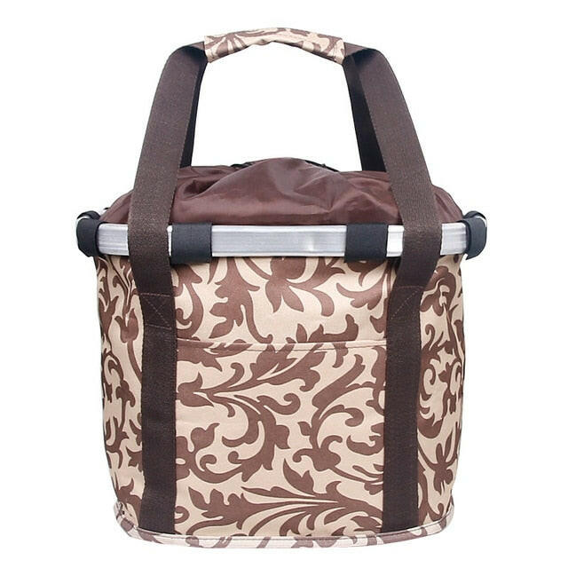 Bicycle Folding Basket Aluminum Alloy Bicycle Front Bag Bicycle Storage Basket Mountain Bike Accessories-WAYBIKER