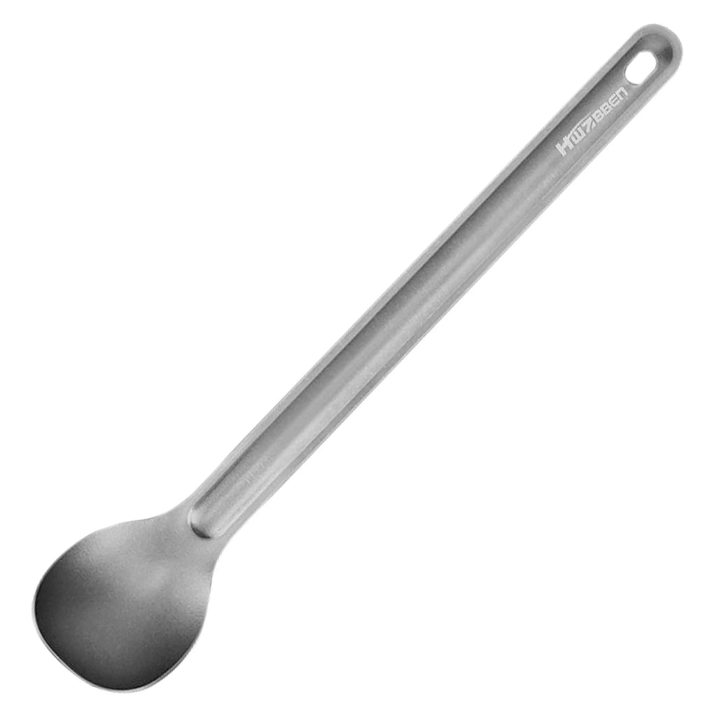Titanium Long Handle Spoon Cutlery for Outdoor Camping Backpacking Picnic-WAYBIKER