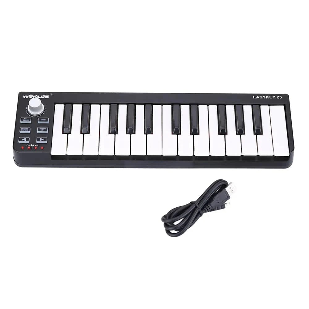 WORLDE Easykey.25 Portable Keyboard Mini 25-Key USB MIDI Controller Mini-keyboard Keys Keyboard Instrument-WAYBIKER