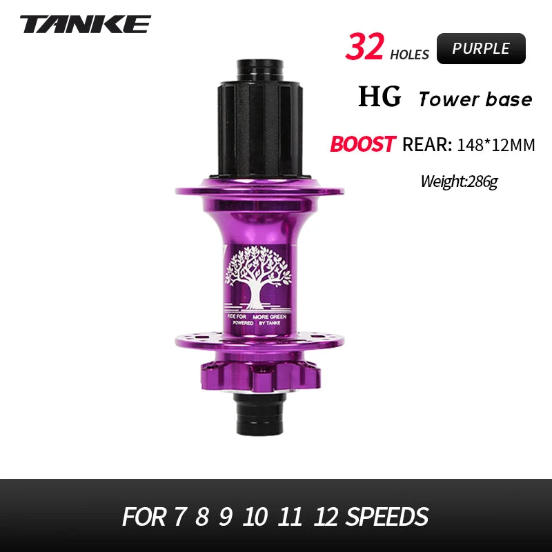 TANKE-Boost 12x148,15x110,Aluminum Bicycle Hub,32 Holes 120 Clicks 4Bearing MTB Mountain Bike Disc Brake Hub HG MS XD 8-12 Speed