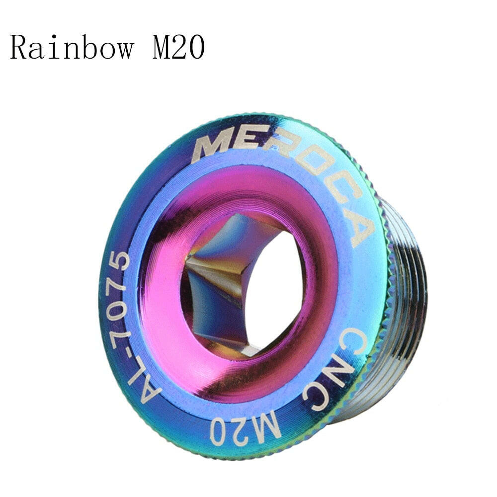 M18/M19/M20 Bicycle BB bolts Bottom Bracket Aluminum alloy CNC Crankset Nut Crank Cap Crankset Screws Crank Arm Fixing Bolt-WAYBIKER