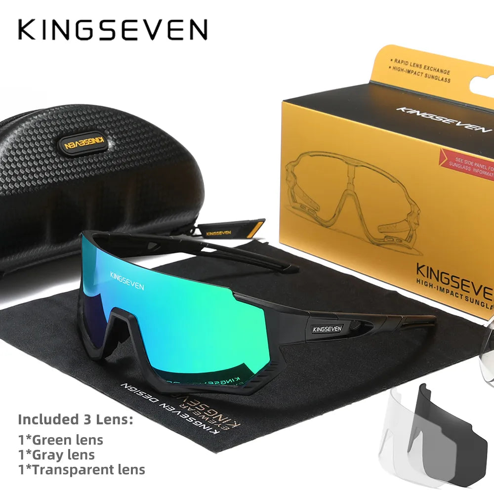 KINGSEVEN Cycling Sunglasses Men Women Mtb Bicycle Glasses UV400 Polarized Fishing Protection Eyewear Photochromic Bike Goggles-WAYBIKER