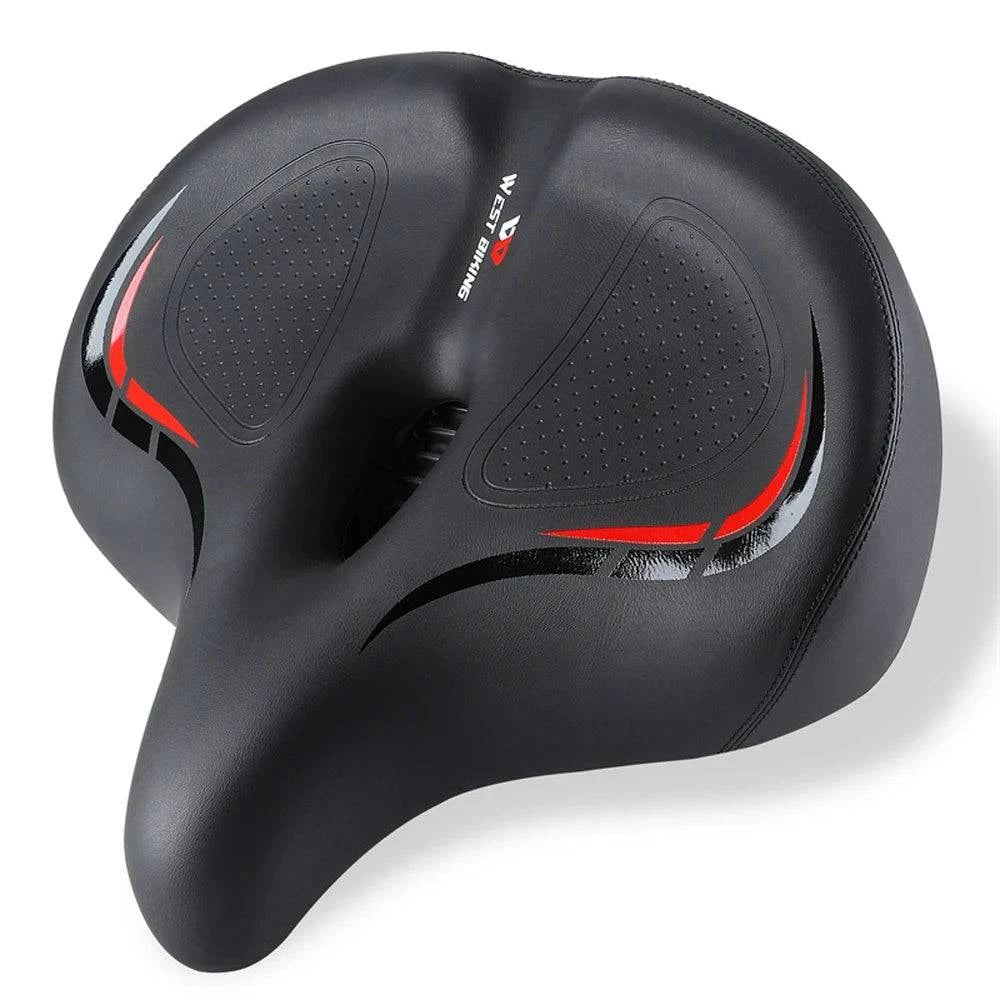 Thickened High Elasticity Bike Saddle Soft Waterproof PU Pad Road Bicycle Seats Comfort Breathable AntiSlip Cycling Cushion-WAYBIKER