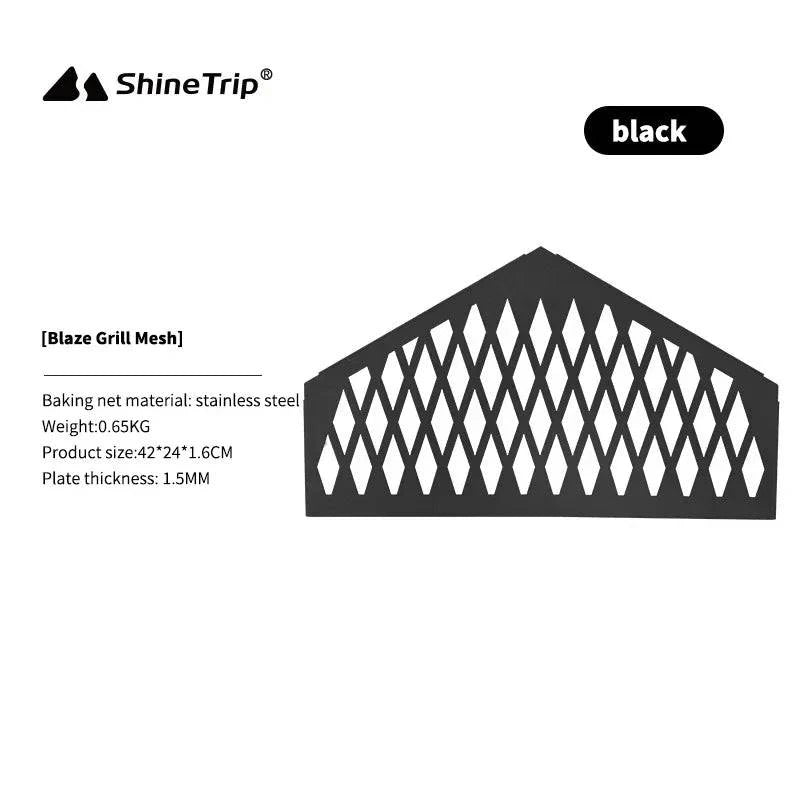 ShineTrip Outdoor Camping Carbon Steel Fire Table Detachable and Foldable High Temperature and Corrosion Resistant Incinerator-WAYBIKER