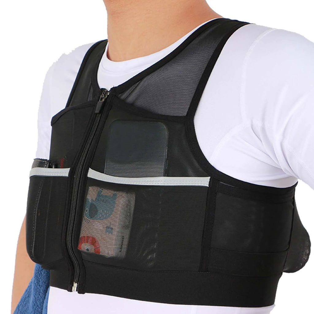Running Vest Bag Breathable Mesh Cloth Cycling Backpack With Phone Holder Running Back Water Bottle Pocket With Reflective Strip-WAYBIKER