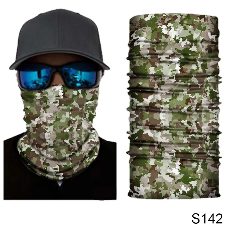 Camouflage Cycling Face Mask Tactical Military Scarf Neck Gaiter Men Seamless Bandana Women Headband Balaclava Tube Face Shield