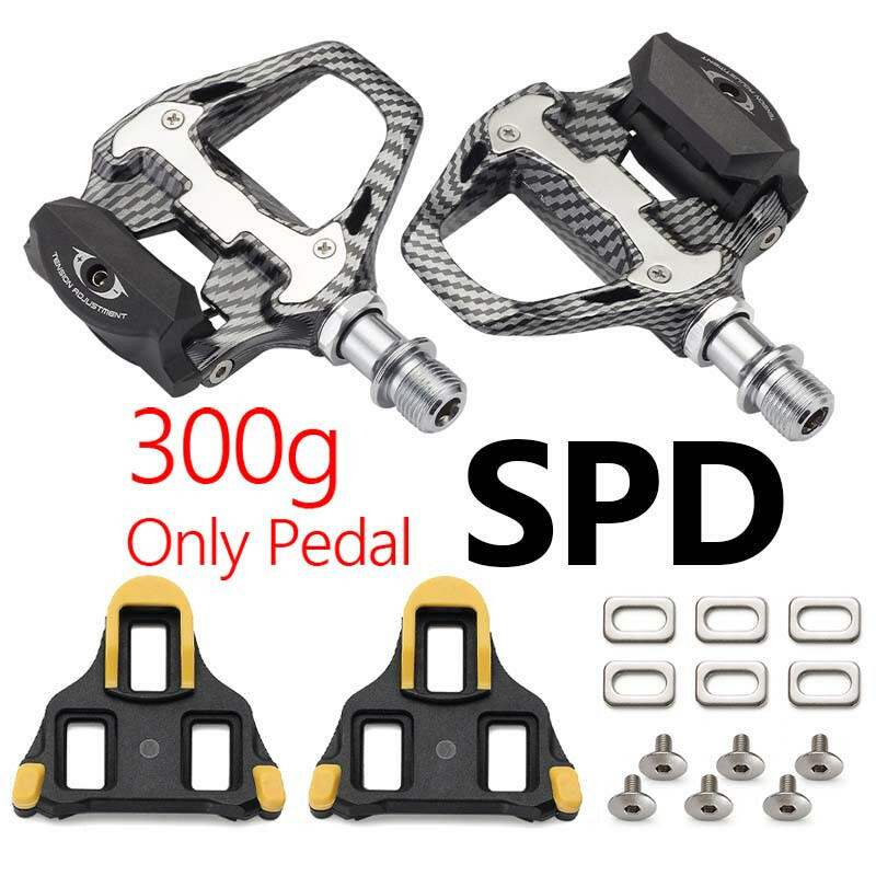 Carbon Fiber Road Bike SPD Cliples Pedal Suitable for SPD/Keo Self-locking Professional Bicycle Pedals R8000/R550 With SM-SH11-WAYBIKER