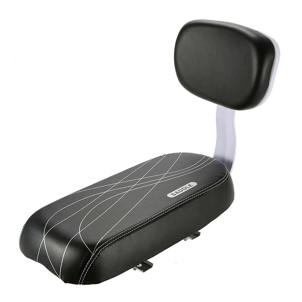 Lixada Bicycle Back Seat Cycling Bike Bicycle MTB PU Leather Soft Cushion Rear Rack Seat Children Seat with Back Rest-WAYBIKER