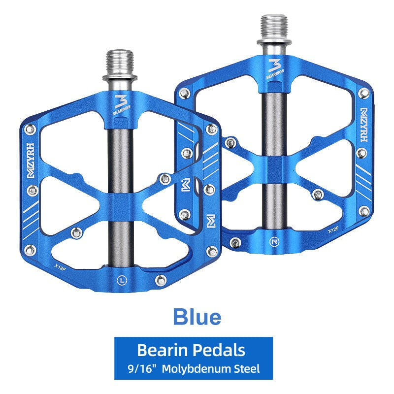Reflective Bicycle Pedal 3 Bearings Non-Slip MTB Pedals Aluminum Alloy Flat Applicable Waterproof Bicycle parts