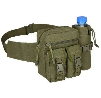 Men Waist Pack Nylon Hiking Water Bottle Phone Pouch Outdoor Sports  Hunting Climbing Camping Belt Bag-WAYBIKER