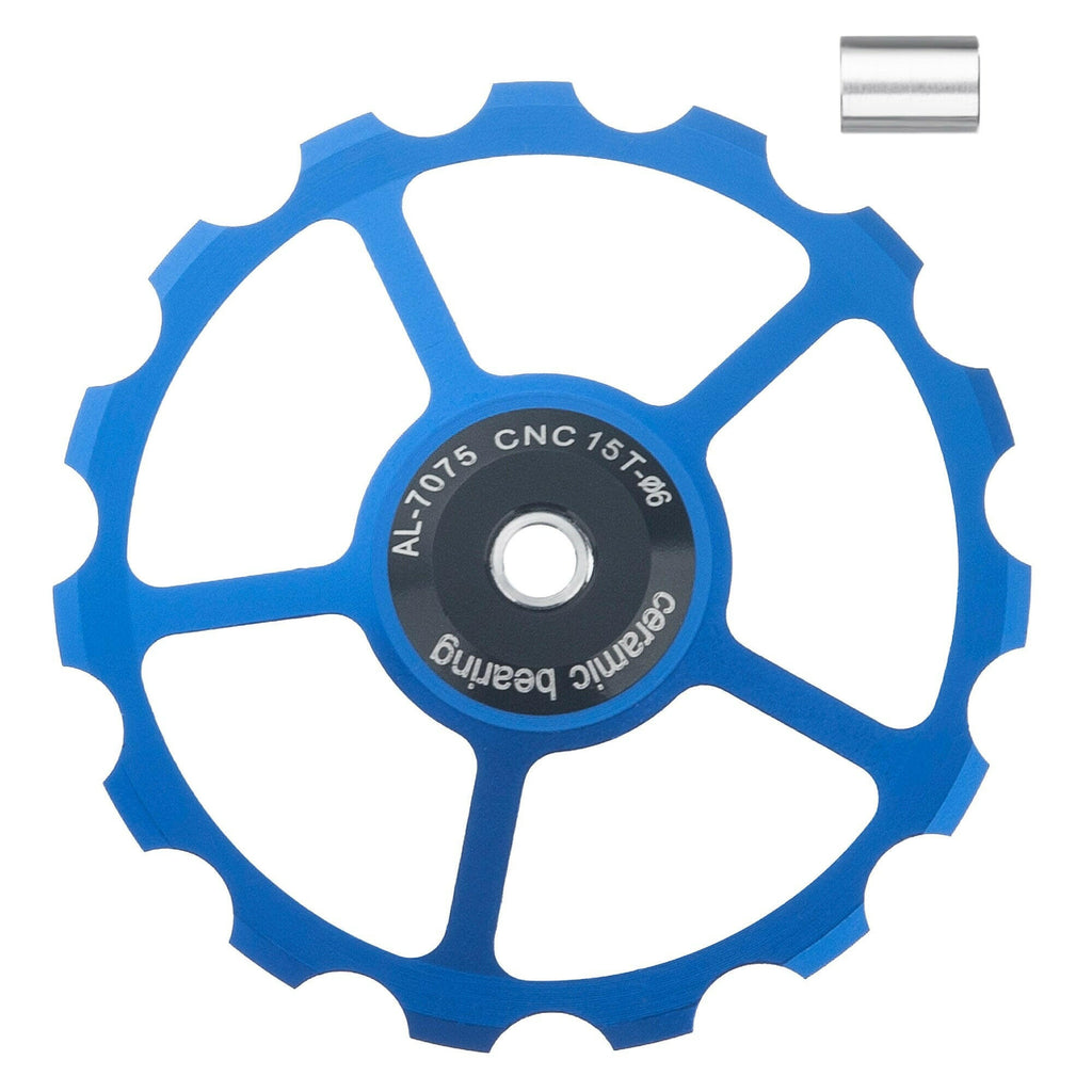 SENSAH MTB Bicycle Rear Derailleur Jockey Wheel Ceramic Bearing Pulley AL7075 CNC Road Bike Guide Roller Idler 11/12/13/14/15T-WAYBIKER