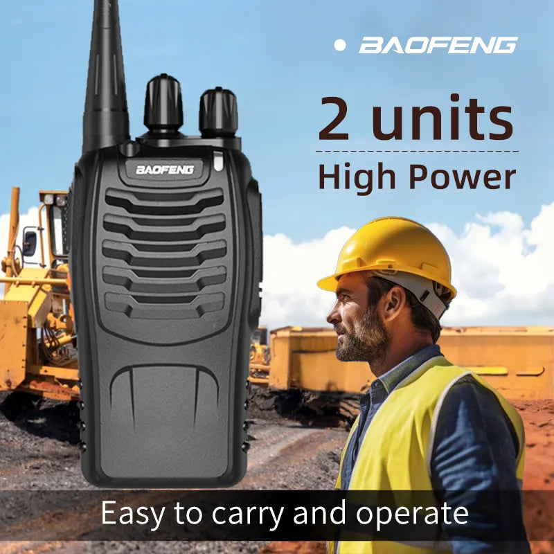 Baofeng Walkie Talkie 2PCS BF-888S UHF 400-470Mhz 5W High Power Channel 16 Flashlight Two Way Radio Children Toys Radio Receiver-WAYBIKER