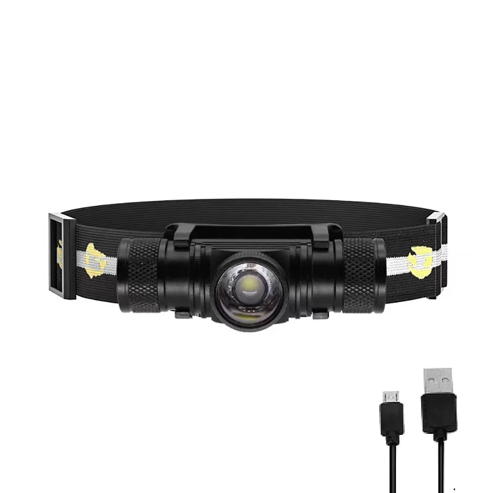 3800LM XM-L2 LED Headlamp USB Rechargeable Flashlight Power by 18650 Battery Headlight Torch Camping Light Waterproof Work Lamp-WAYBIKER