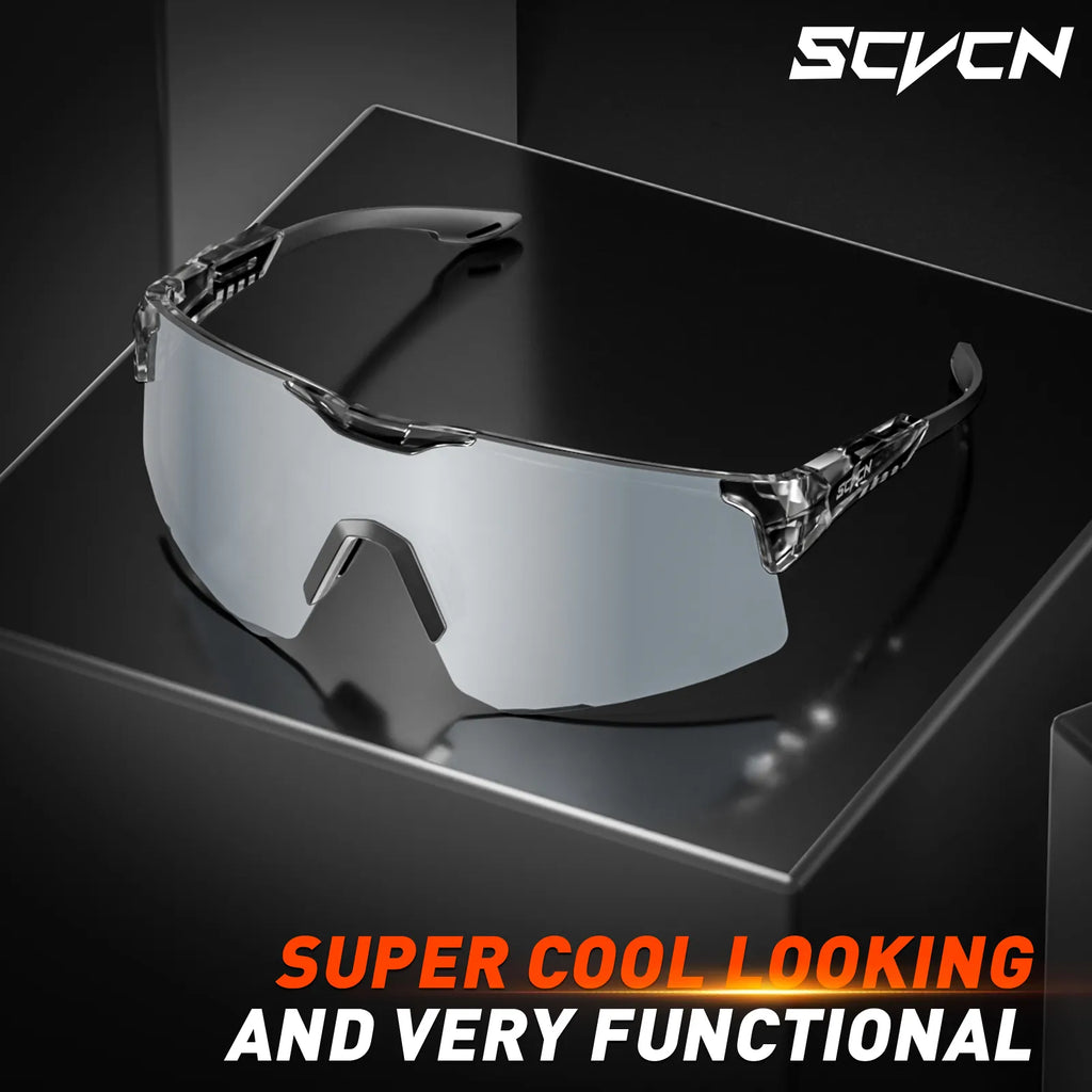 SCVCN Polarized Cycling Glasses UV400 Protection Eyewear Men Women Outdoor Sports Running Fishing Sunglasses Road MTB Goggles-WAYBIKER