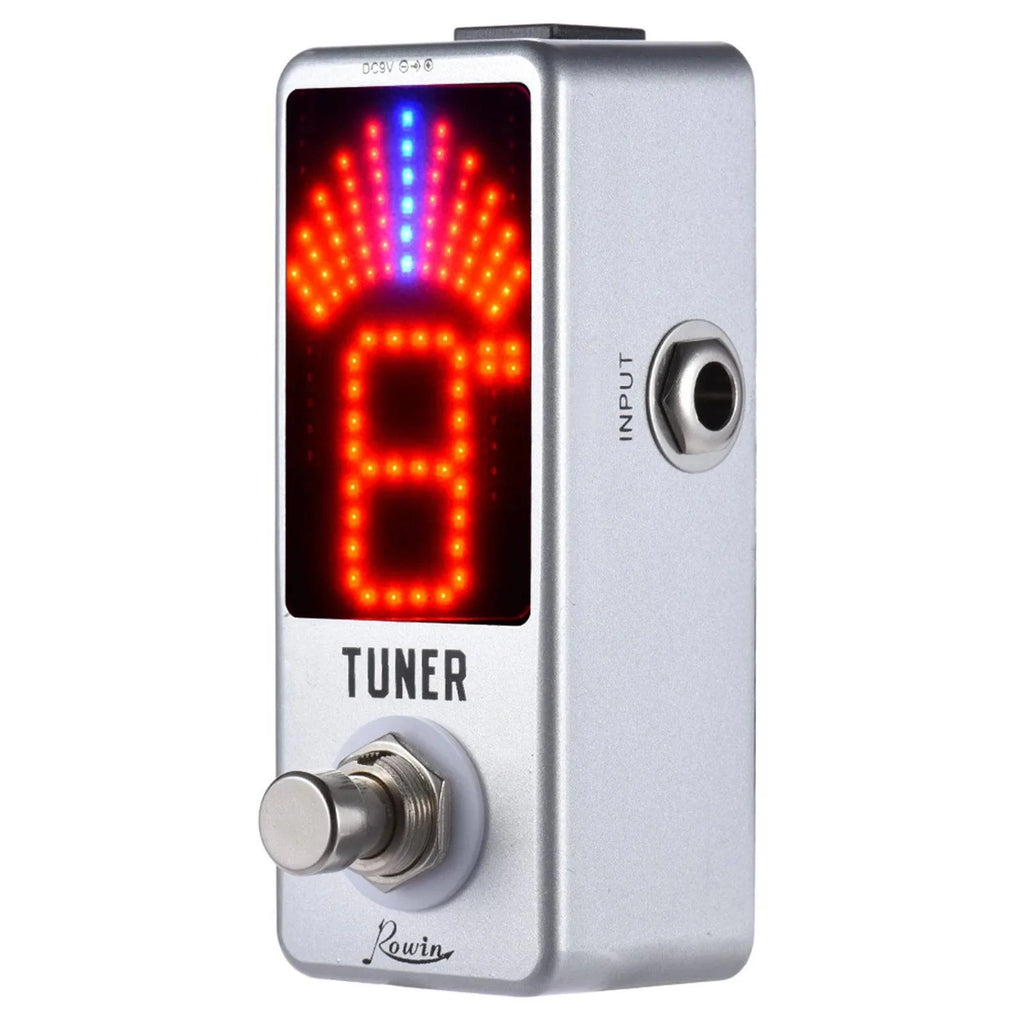 Mini Chromatic Tuner Pedal Effect LED Display True Bypass for Guitar Bass Chromatic Tuner Pedal for Electric Acoustic-WAYBIKER
