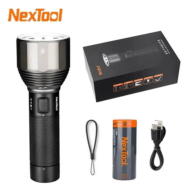 Xiaomi Nextool Outdoor Rechargeable Flashlight  2000lm 380M 5 Modes IPX7 Waterproof LED Light Type-C Searching Torch for Camping-WAYBIKER