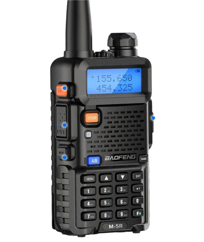 Baofeng M-5R Air Band Walkie Talkie Wireless Copy Frequency Long Range commutator Amateur Ham UV-5R K5 Receiver Two Way Radio-WAYBIKER