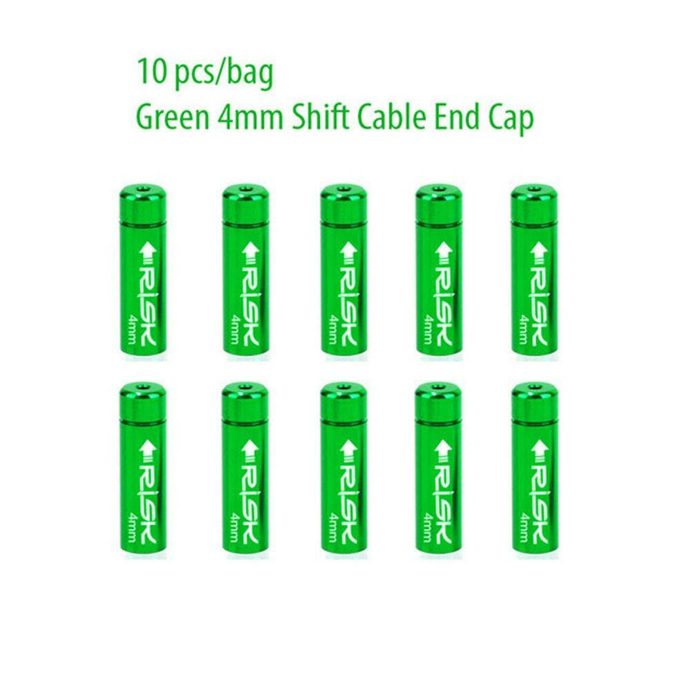 10pcs Bike Bicycle Aluminum Alloy 4mm 5mm Derailleur Shift Brake Cable End Cap Housing Ferrules Crimps Dust Cover Wire Tip-WAYBIKER
