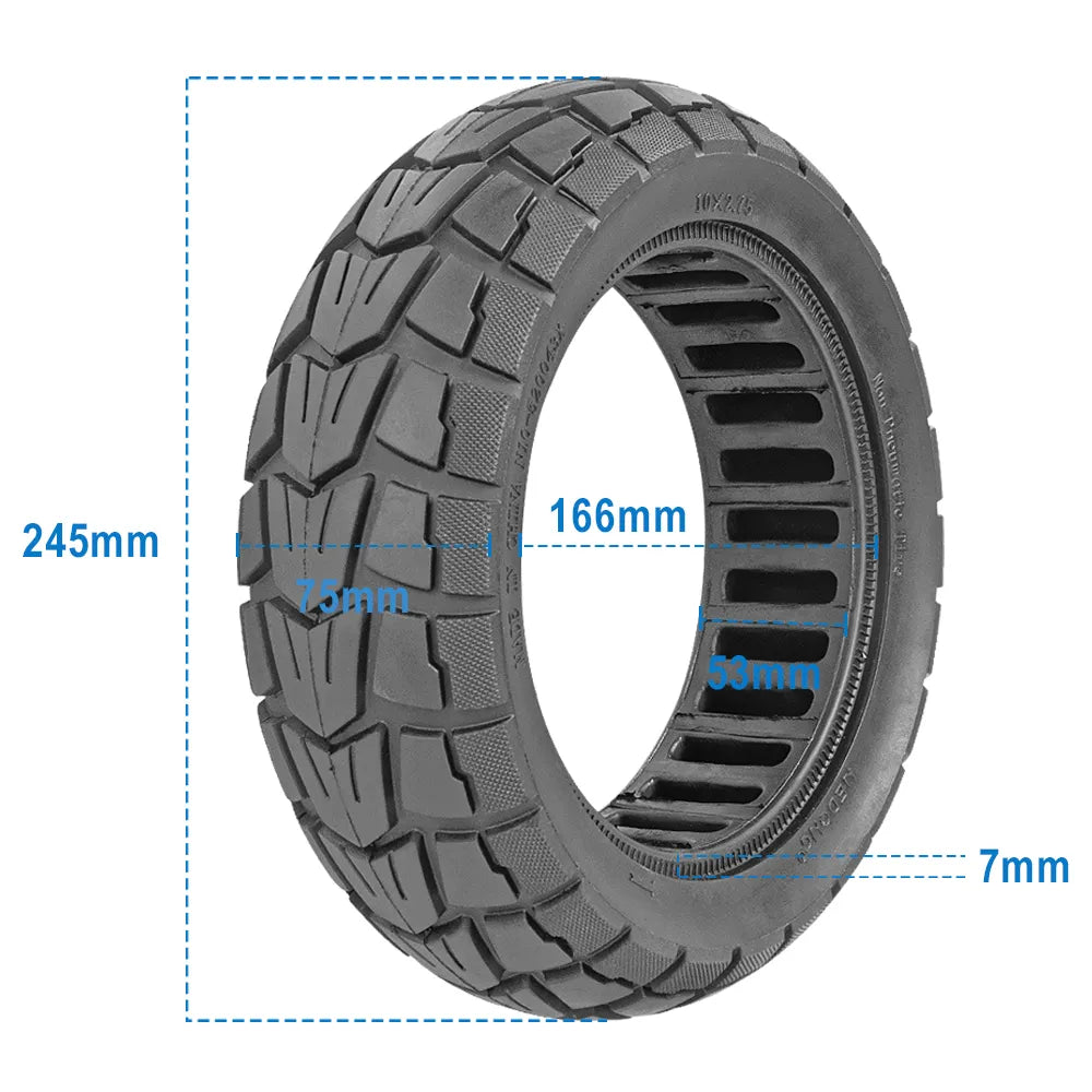 10 Inch 10x2.75 Solid Tire 85/65-6.5 for Speedway 5 Dualtron 3 Electric Scooter Non-Pneumatic Tyre for Kugoo G-Booster G2 Pro-WAYBIKER