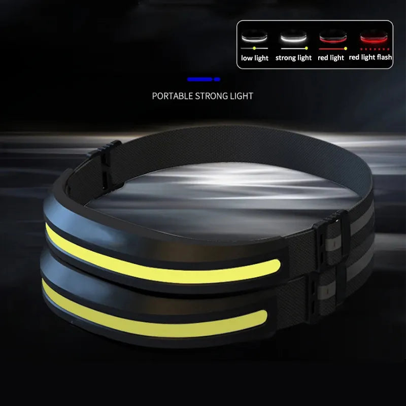 New COB Headlamp 4 Modes LED Headlights Wide Range Built-in Battery Waterproof Type-c Rechargeable Outdoor Camping Lantern-WAYBIKER